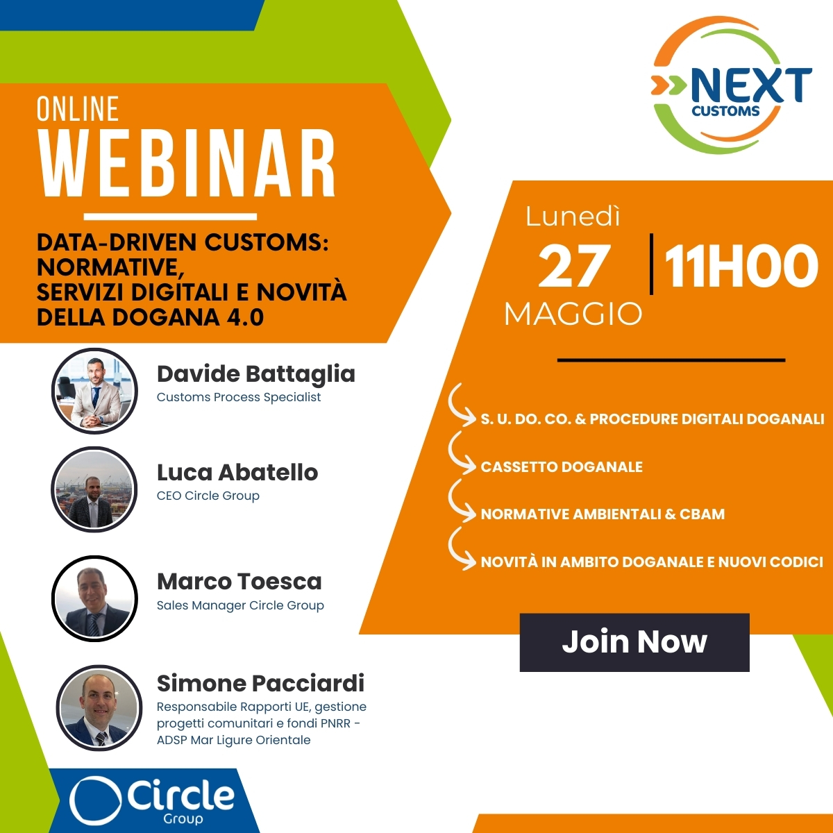 CIRCLE Group: 27 maggio ore 11.00 webinar per comprendere aspetti normativi, servizi digitali e Dogana 4.0